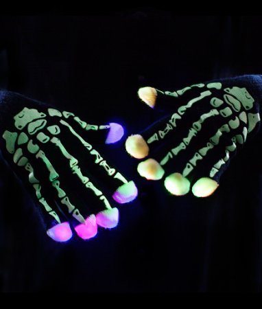 ЛЕД светлеће скелет рукавице