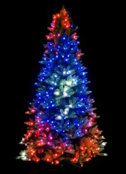 божићно дрво ЛЕД паметно преко мобилног телефона
