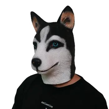 Хаски пас - Карневалске маске на глави