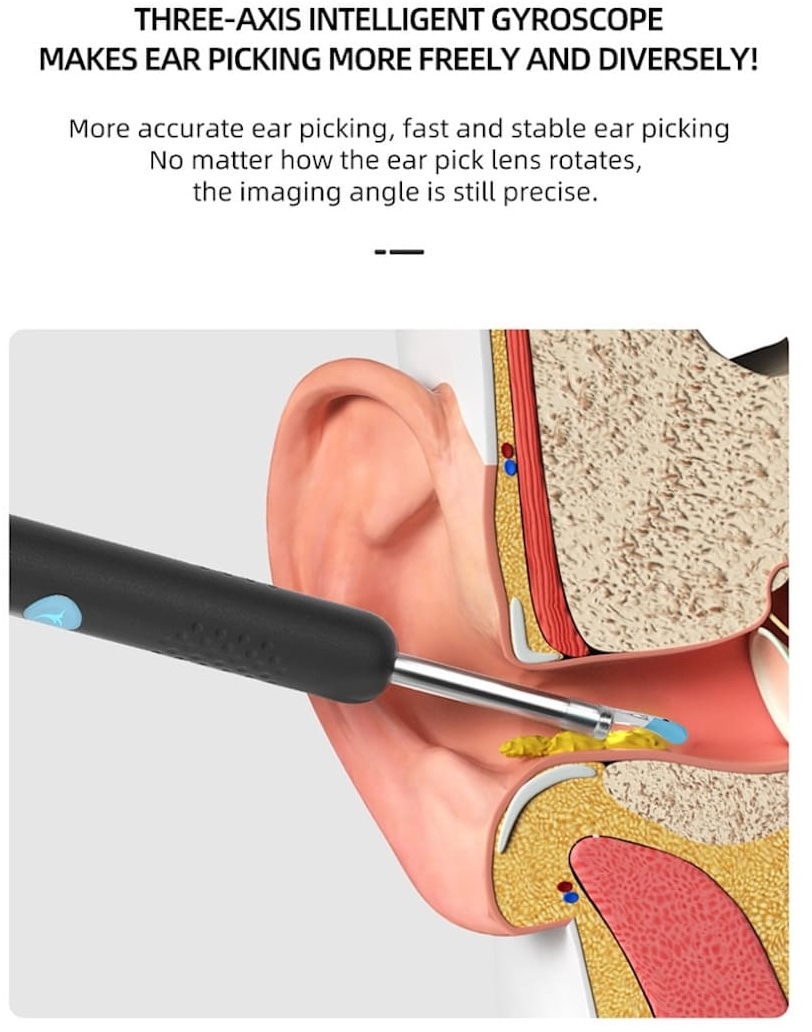 средство за уклањање ушног воска са камером за чишћење ушију