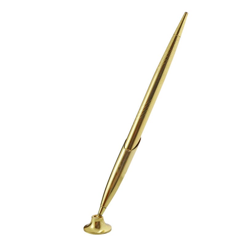 елегантна златна оловка са постољем
