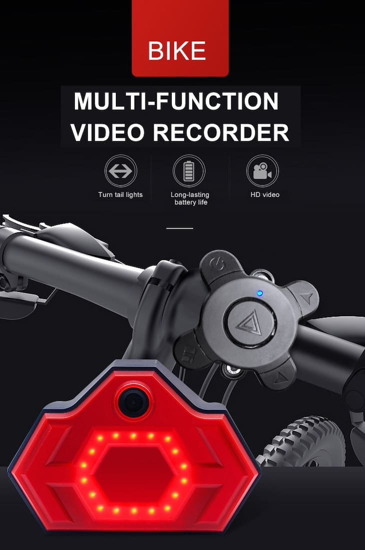Светло за бицикл са камером - задње светло са индикаторима