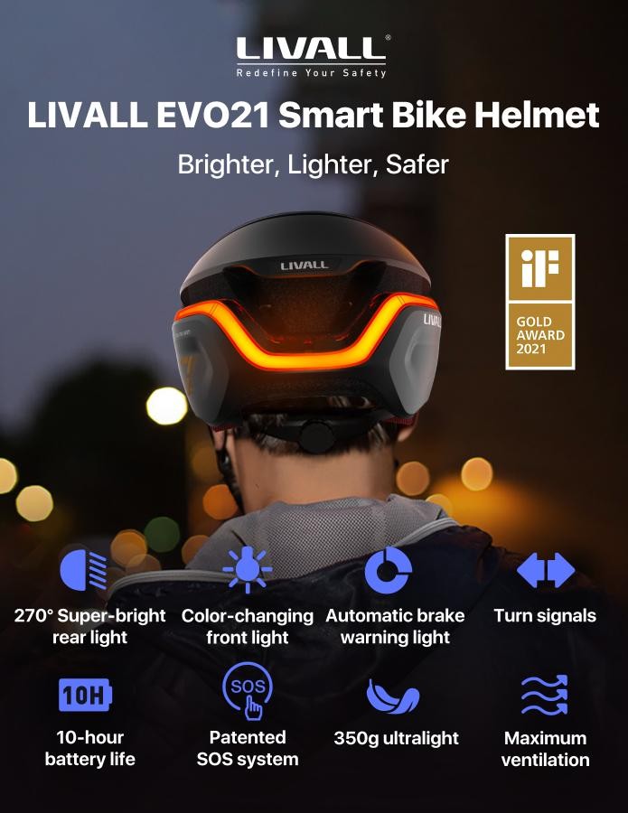 СМАРТ бициклистичка кацига - Ливалл ЕВО21