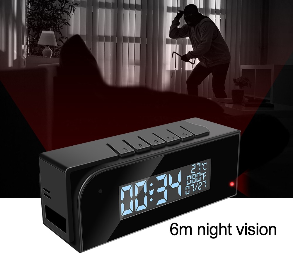 шпијунска камера са будилником ноћног вида