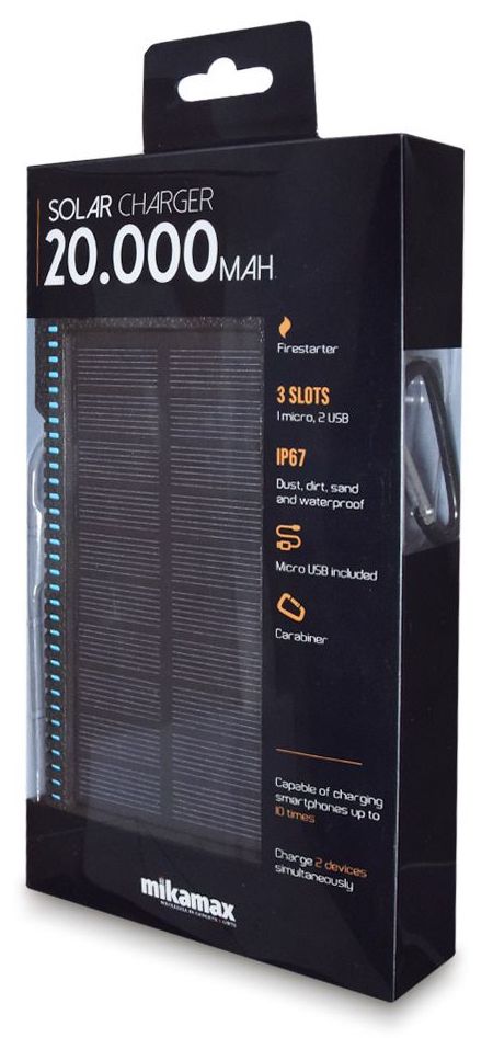 соларни пуњач за мобилни телефон 20000 мах