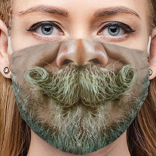 Бркови и брада са 3Д штампаном маском