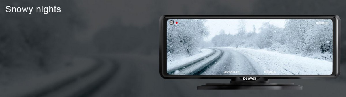 најбоља камера за аутомобиле дуовок в9 - снежне падавине