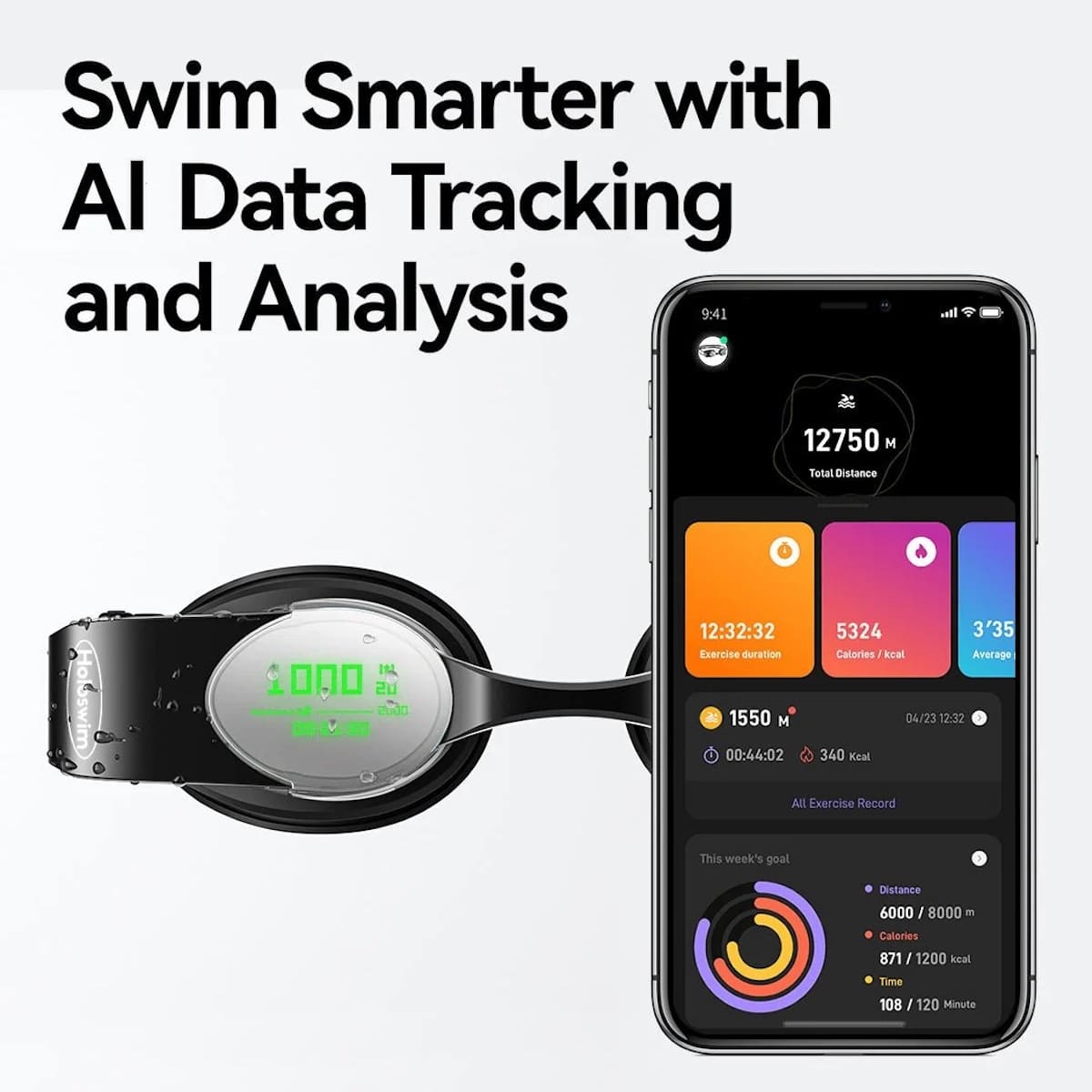 паметне наочаре за пливање холо пливање са апликацијом за паметне телефоне