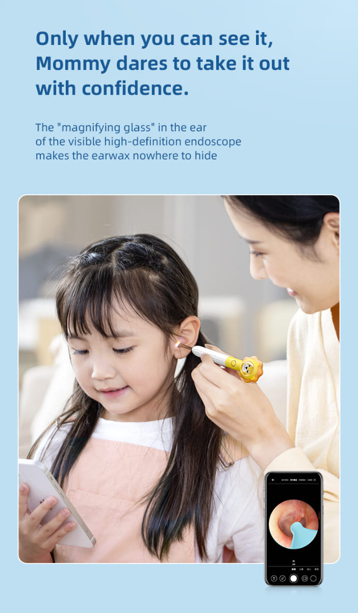 Средство за чишћење ушног воска са ВиФи за децу и камеру у ушима