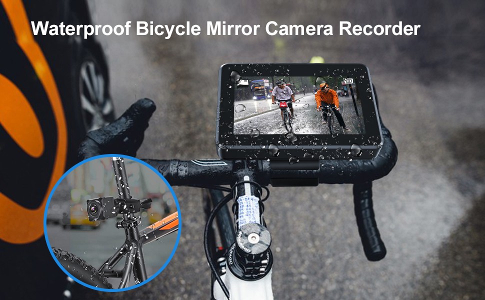 водоотпорна камера за бицикл ИП68 са монитором са снимањем