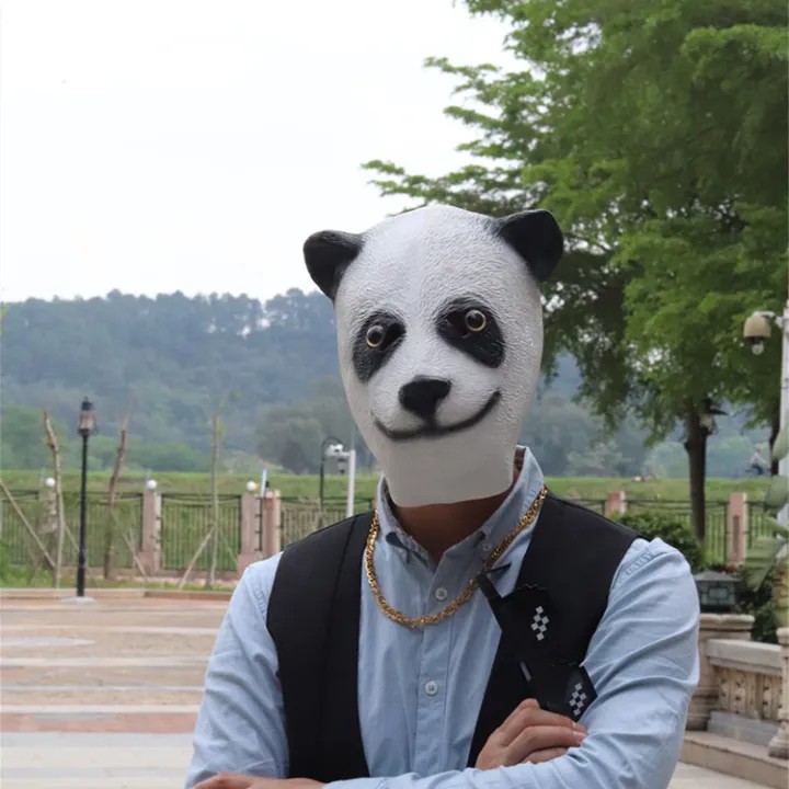 панда силиконска маска за лице и главу
