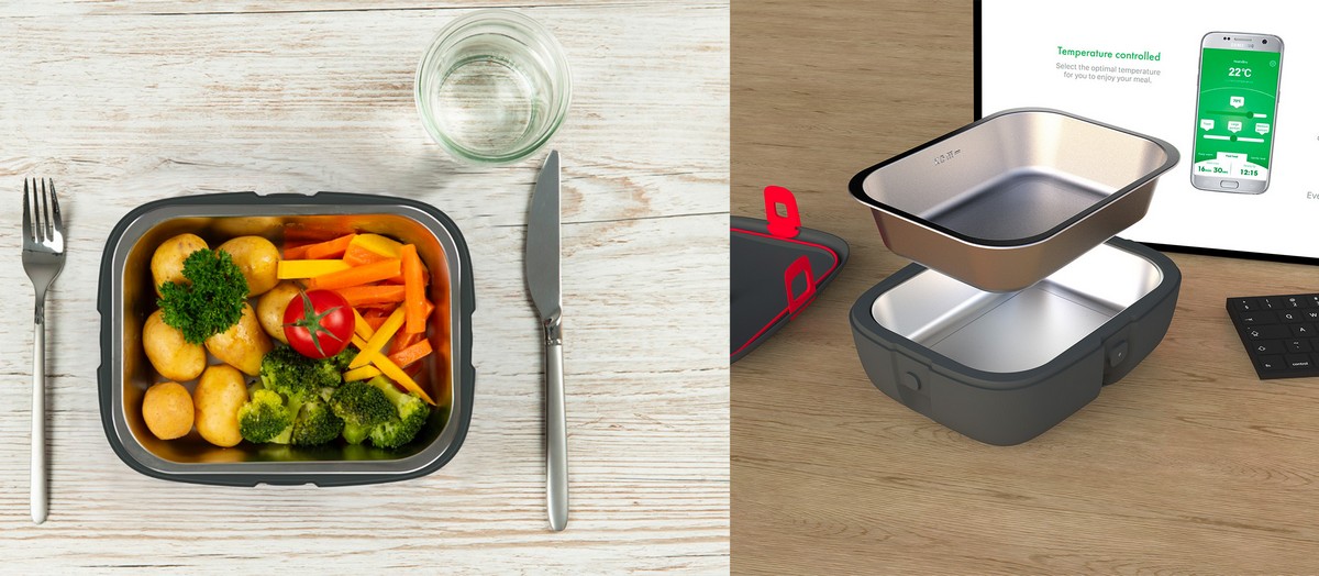 Термална кутија за грејање хране са везом преко блуетоотх-а на мобилни телефон